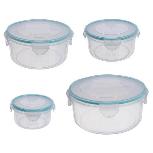 Dóza MagicHome Lunchbox set MB07, sada 4 ks, 400/800/1500/2300 ml, okrúhla, Clip