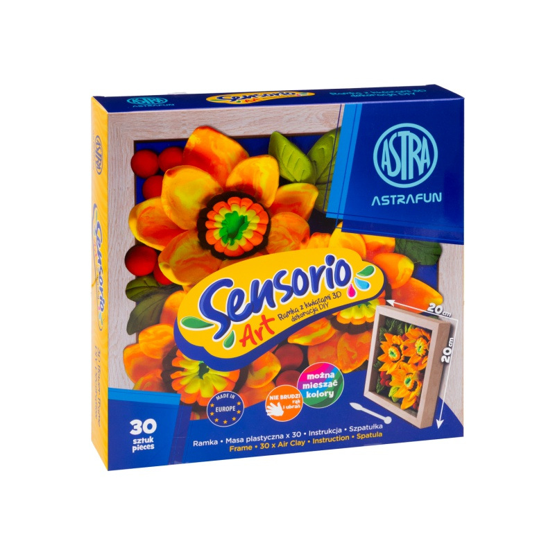 Modelovacia hmota s rámikom Astra Sensorio Art – Slnečnice, 30 farieb, 336125003 2