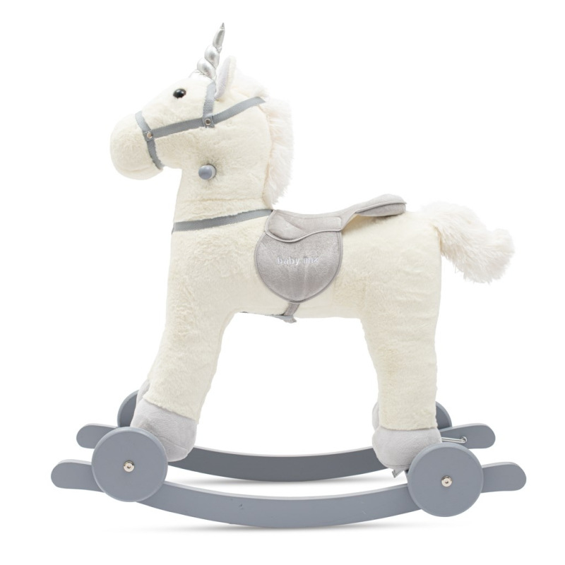Hojdacia hračka s melódiou a kolieskami Unicorn Baby Mix biela 2