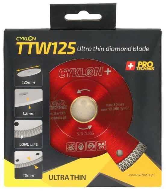 Diamantový kotúč extra tenký 125 x 1,2 x 22,2 mm, CYKLON 3
