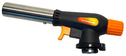 Spájkovacia lampa s piezo zapaľovačom a kartušou 220g, otočný uzáver, ELICO 2