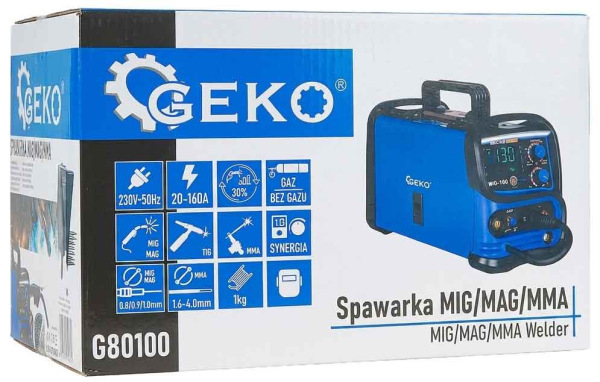Zváračka CO2 MIG/MAG/TIG/MMA, elektródy 1,6-4 mm, prúd 160 A, GEKO 20