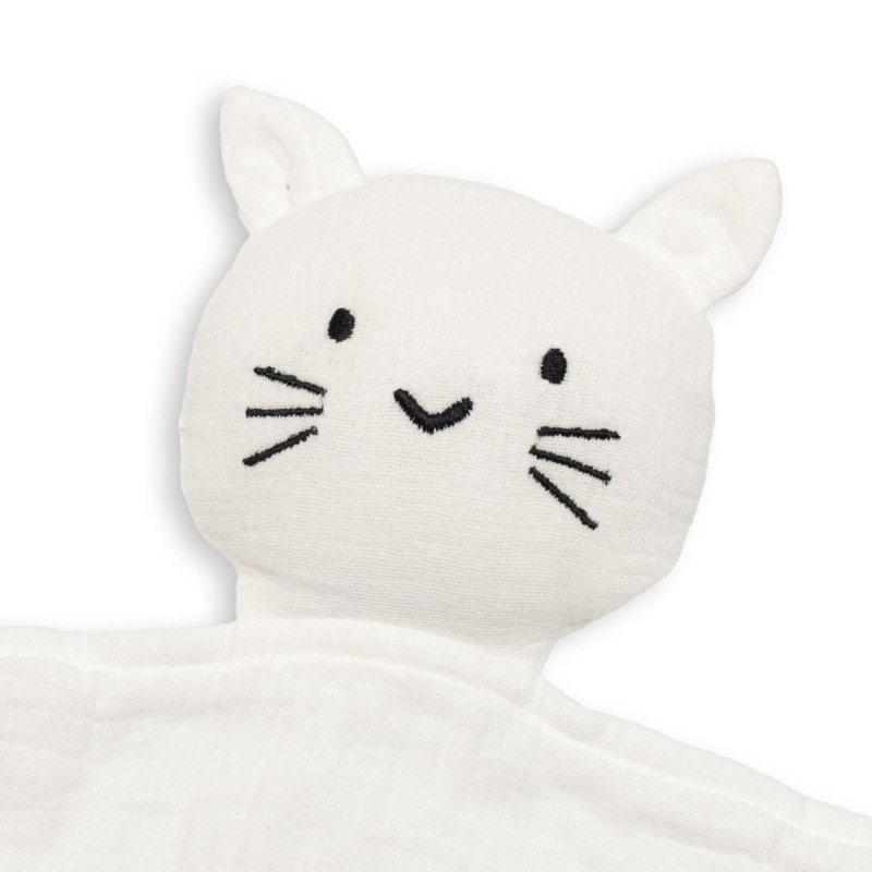 Mušelínový usínáčik New Baby Cat white 1