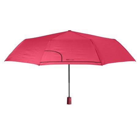 PERLETTI Dámsky skladací automatický dáždnik COLORINO / žiarivá červená, 26293