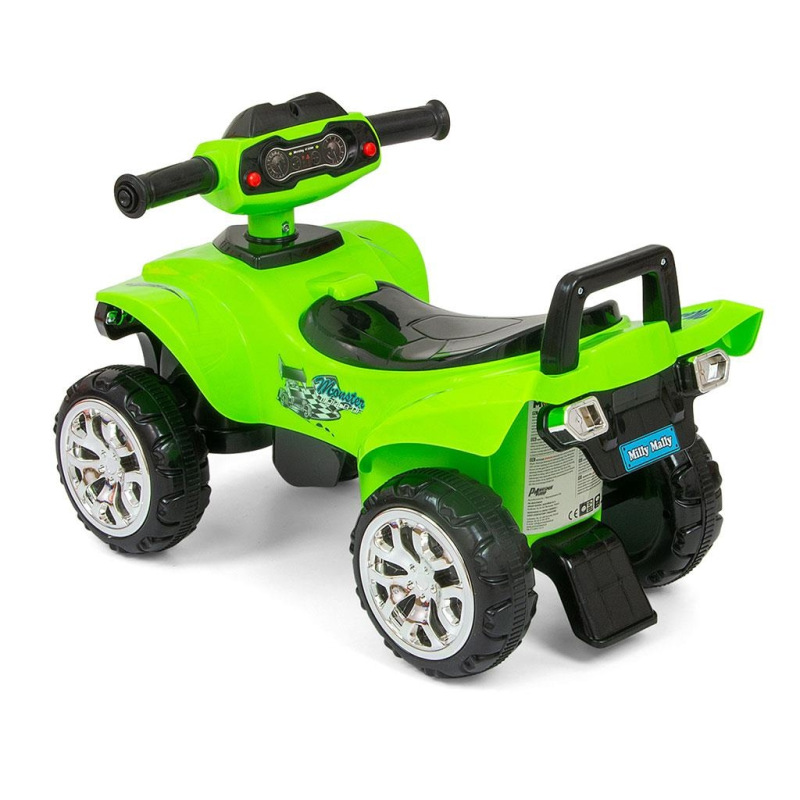 Detské odrážadlo so zvukom Štvorkolka Milly Mally Monster Green 4