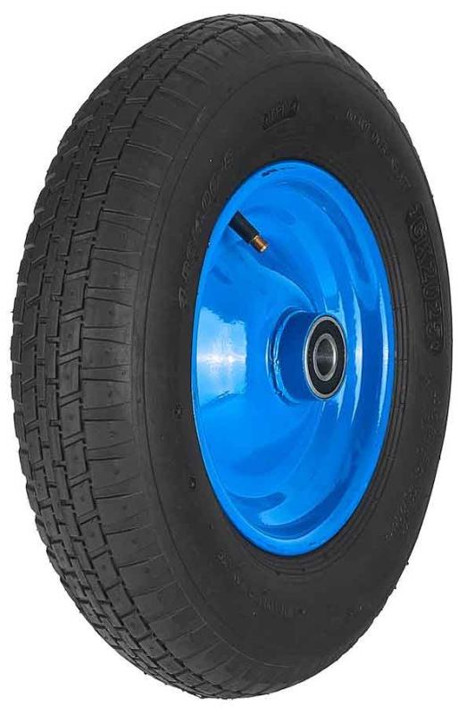 Nafukovacie koleso s ložiskami, otvor 20 mm, priemer 39 cm, šírka 8,5 cm, modré, bez osky 2