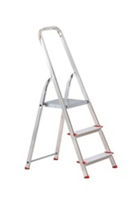 Schodíky ALVE EUROSTYL HOBBY 2913 3-stupienkové, červené, 130 cm, nosn. 120 kg