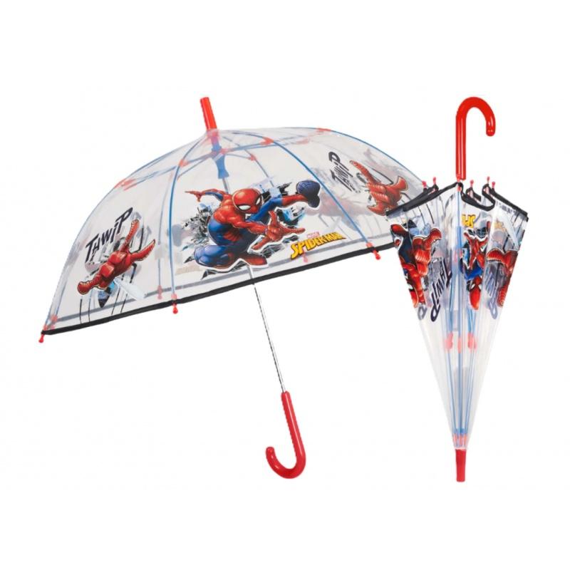 PERLETTI Chlapčenský dáždnik Spiderman Transparent, 75395