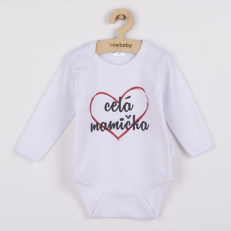 Body s potlačou New Baby celá mamička - darčekové balenie 80 (9-12m)