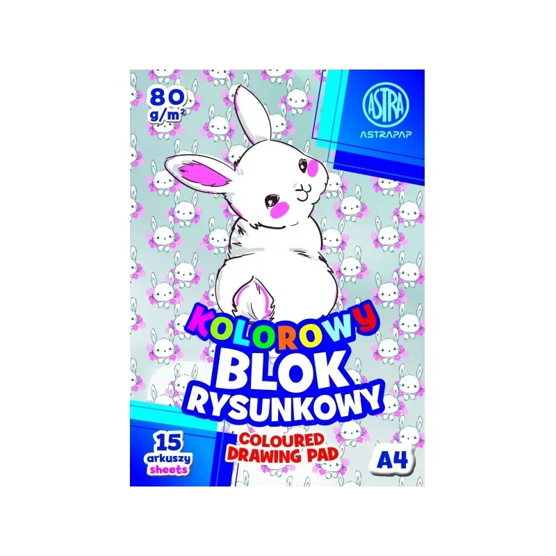 ASTRA farebné papiereA4, 15 listov, 80g/m2, mix motívov, 106021003