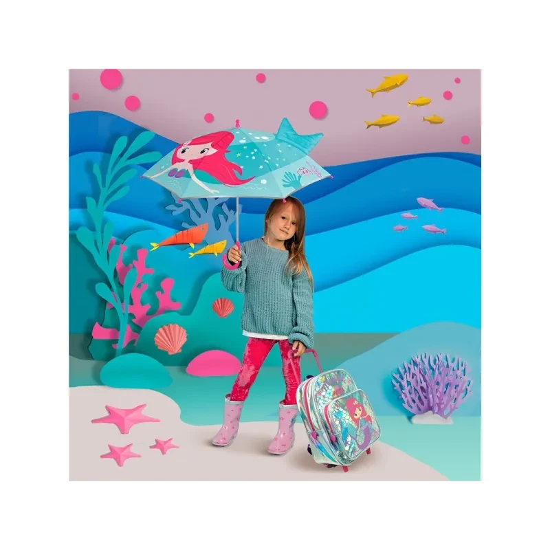 Detský reflexný batoh na kolieskach Morská Víla Mermaid, 14111 6