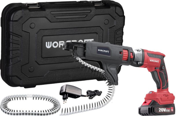 Skrutkovač Worcraft CDIS-S20LiBM ShareSYS, na sadrokartón, 20V, Li-ion, bezuhlíkový, SET v kufríku