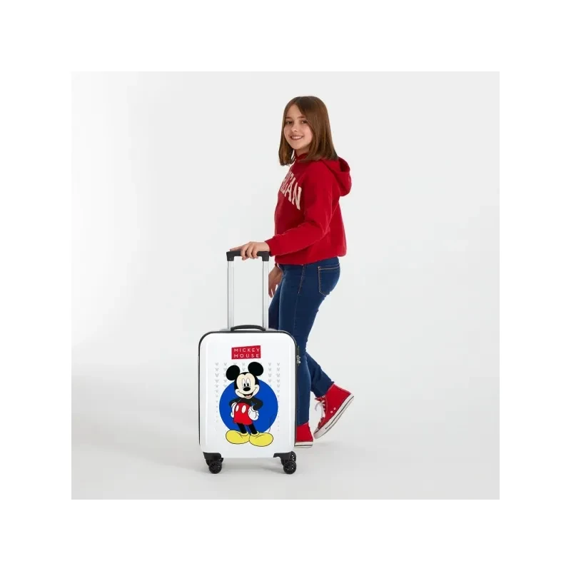 Luxusný detský ABS cestovný kufor MICKEY MOUSE White, 55x38x20cm, 34L, 4681762 3