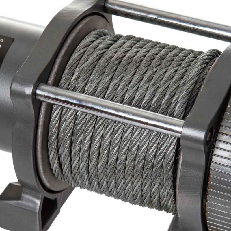 Navijak elektrický, 12V, 800W, max. ťah 1814 kg, oceľové lano 6 mm, MAR-POL 9