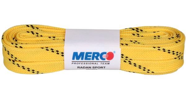 Merco PHW-12 šnúrky do korčúľ, voskované žltá, 270cm