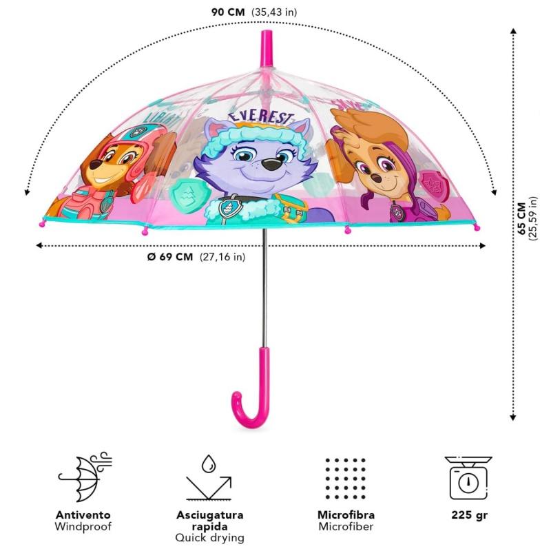 Detský dáždnik Perletti Kids, PAW PATROL Skye Transparent, 75157 1