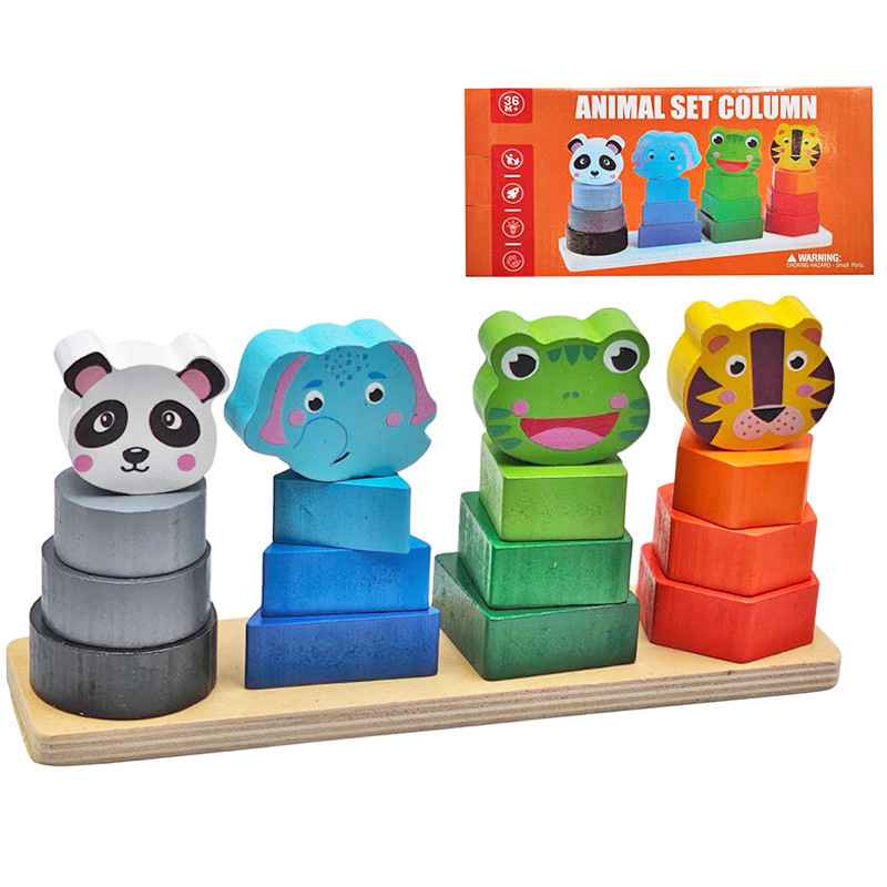 Drevené pyramídy zvieratká