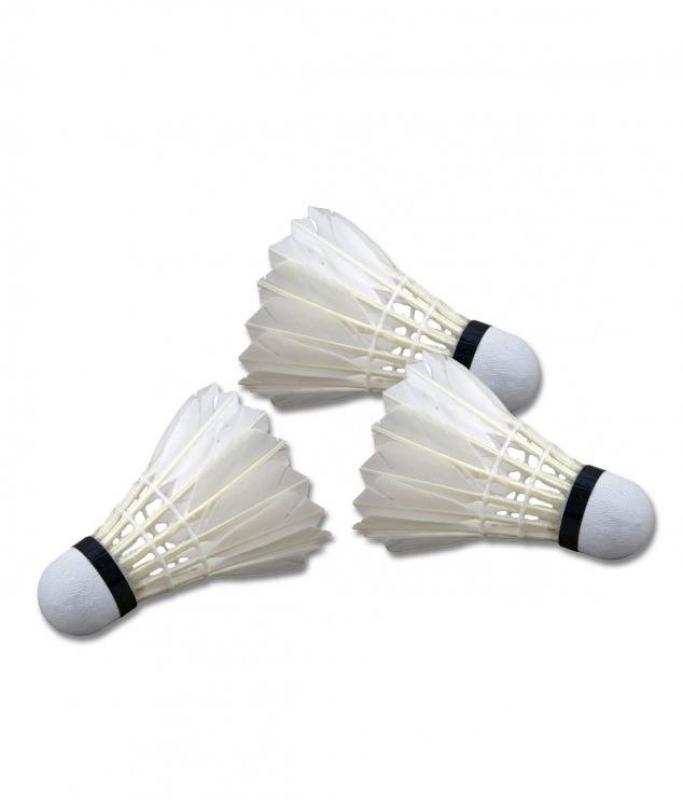 Badmintonové košíky SEDCO perie biele - sada3 ks