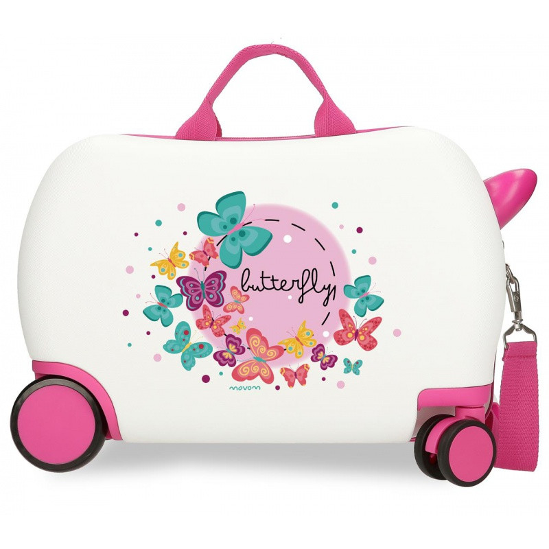 Detský cestovný kufor na kolieskach / odrážadlo MOVOM Butterfly, 25L, 3721061