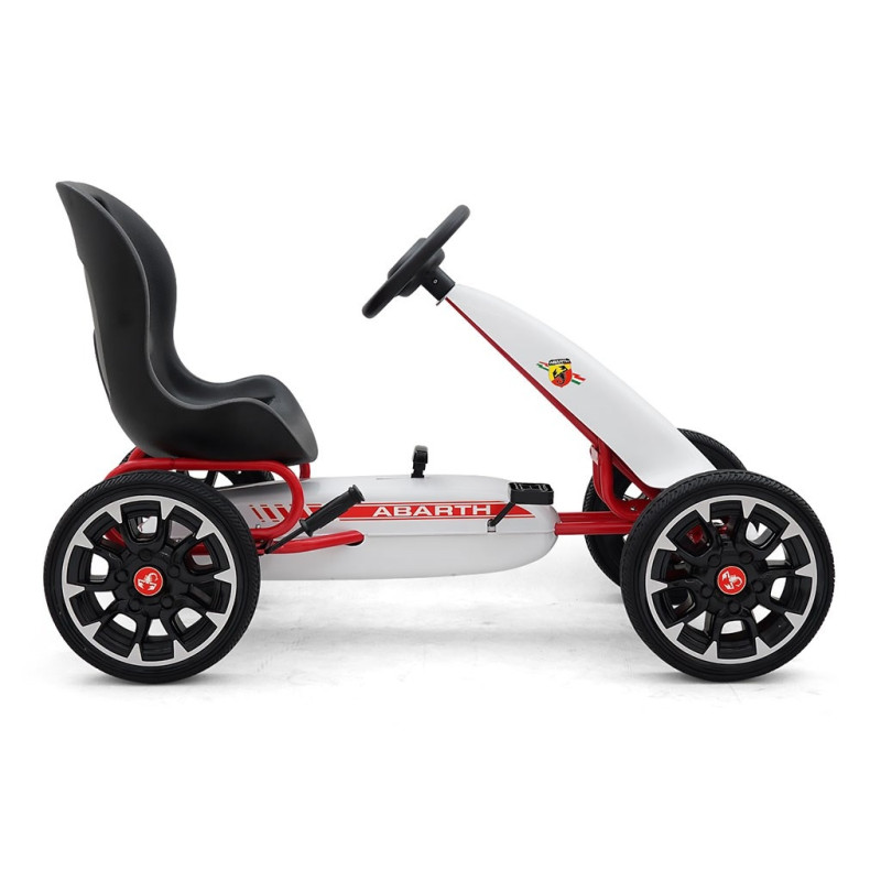 Detská šliapacia motokára Go-kart Milly Mally Abarth biela 2