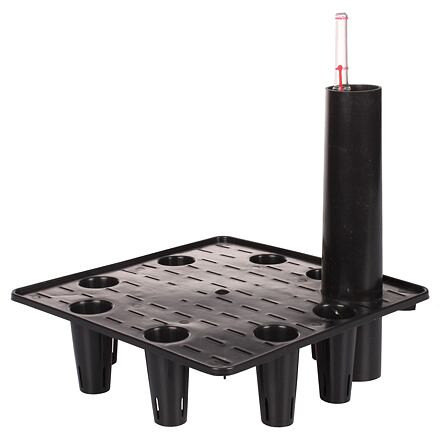 Plastkon Cubico samozavlažovací kvetináč červená 27 cm 2