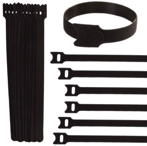 Páska čierna na suchý zips 210 mm x 12 mm, 10 ks, GEKO 2