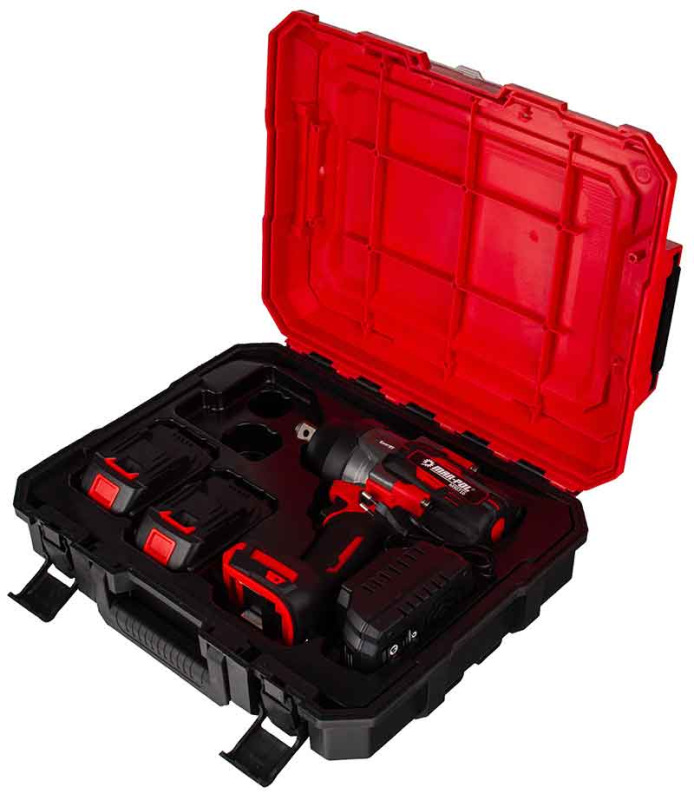 Akumulátorový rázový uťahovák 3/4", 2000Nm, 2x 4Ah, 1x nabíjačka, MAR-POL 13