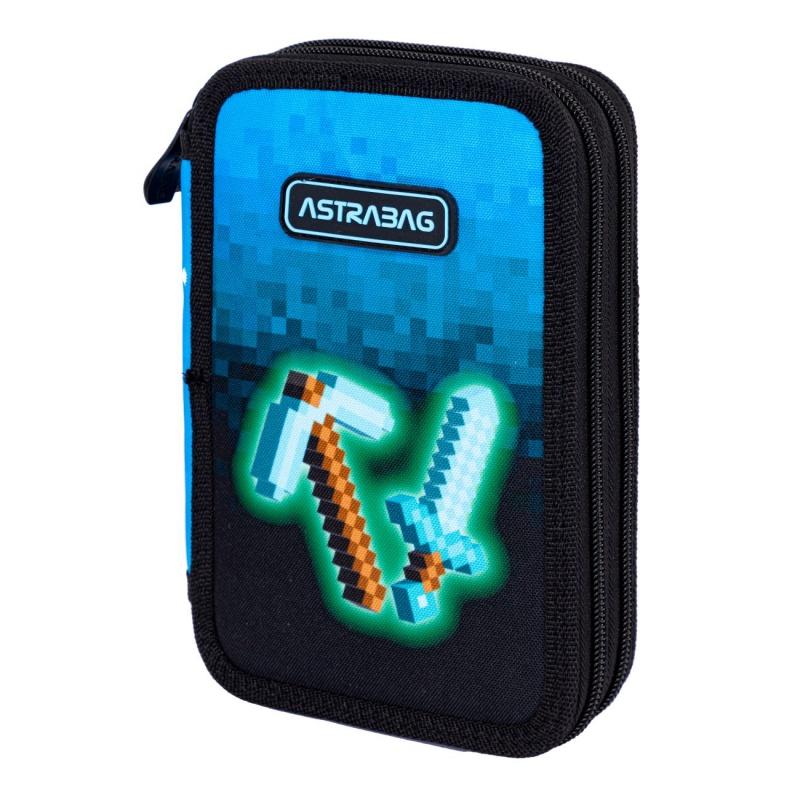 Dvojposchodový peračník s náplňou AstraBAG BLUE PIXEL, AC21, 503024054