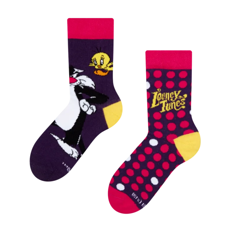 Good Mood detské veselé ponožky Looney Tunes ™ Sylvester a Tweety 27-30