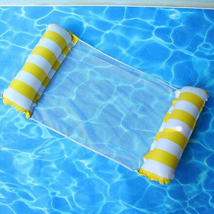 Merco Float Stripe nafukovacie lehátko 118 x 65 cm žltá 2