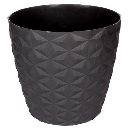 Plastkon Crystal Mat dekoratívny kvetináč antracitová 30cm