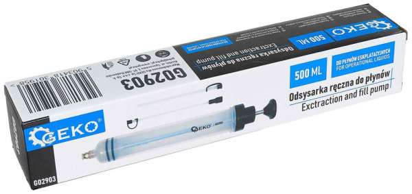 Ručná odsávačka oleja s nadstavcami, objem 500 ml, GEKO 5