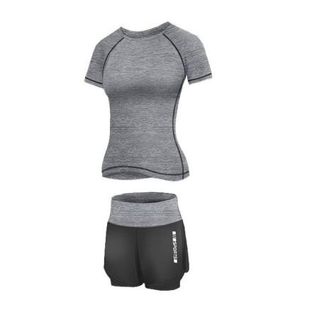Runner Short 2W fitness set sivá
