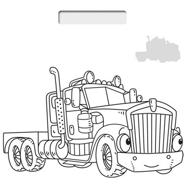 Omaľovánka Štvorec Nalepuj a vyfarbuj! Doprava 1