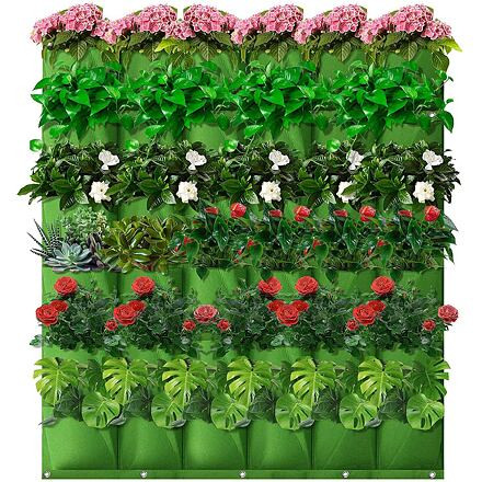 Wall Grow Bag 25 textilné kvetináče na stenu zelená 1