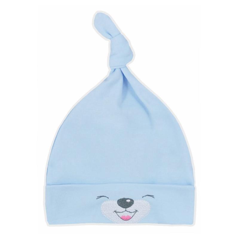 Bavlnená dojčenská čiapočka Bobas Fashion Lucky modrá 68 (4-6m)