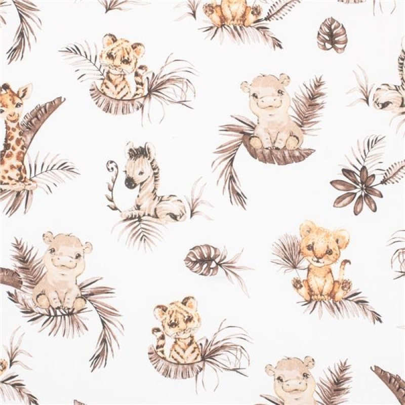 Bavlnené prestieradlo do postieľky New Baby Safari 120x60 cm 1