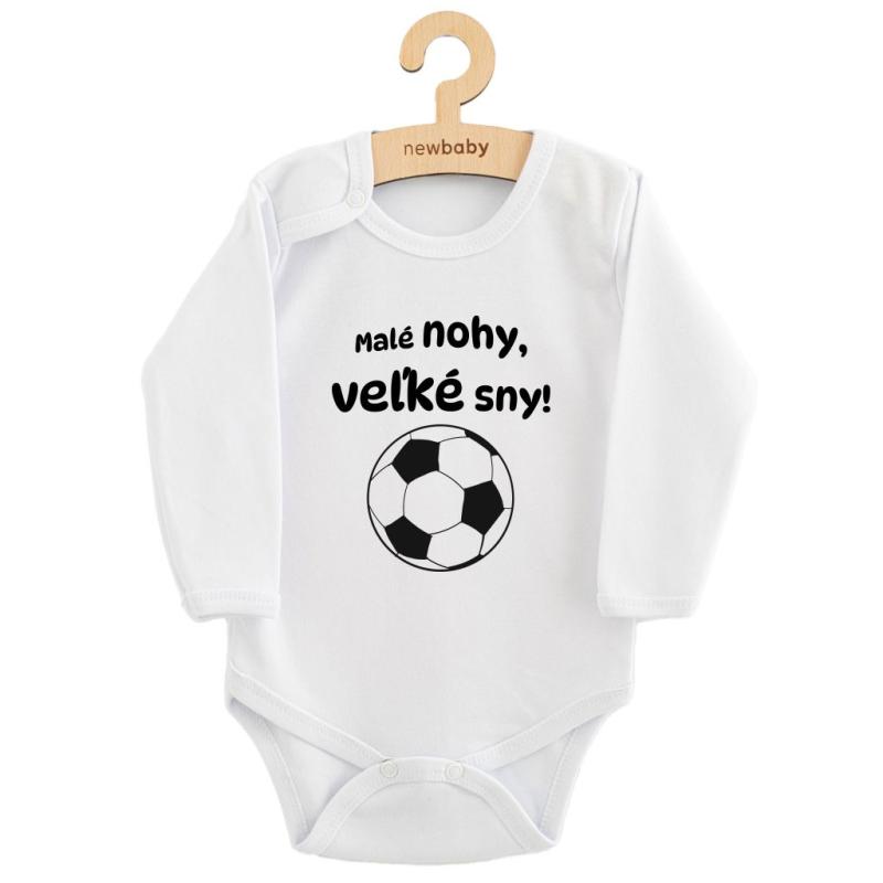 Detské body s potlačou New Baby Malé nohy, veľké sny! 56 (0-3m) 1