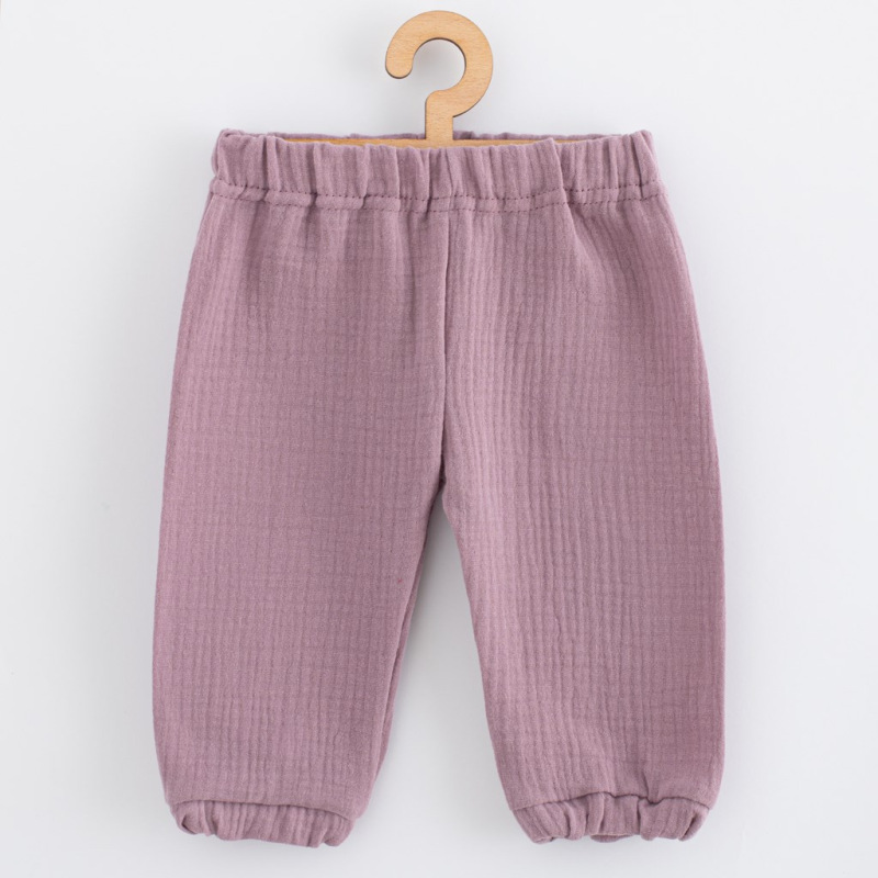 Kojenecká mušelínová súprava tričko a nohavice New Baby lavender 68 (4-6m) 1