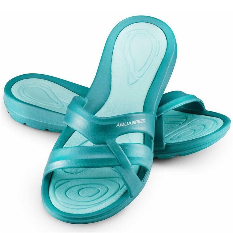 Panama dámske pantofle tyrkysová 1