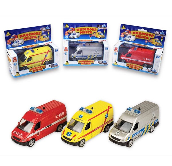 Auto záchranné zložky so svetlom a zvukom