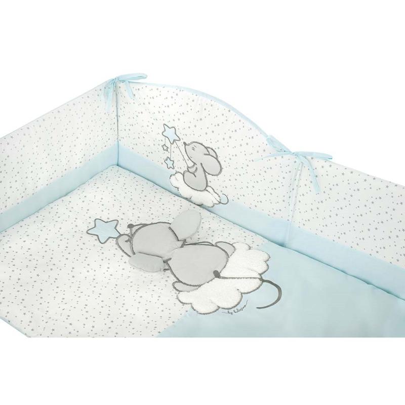6-dielne posteľné obliečky Belisima Cute Mouse 90/120 tyrkysové