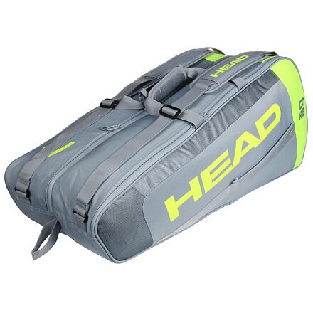 Head Core 6R Combi 2021 taška na rakety šedá-žltá 50 l