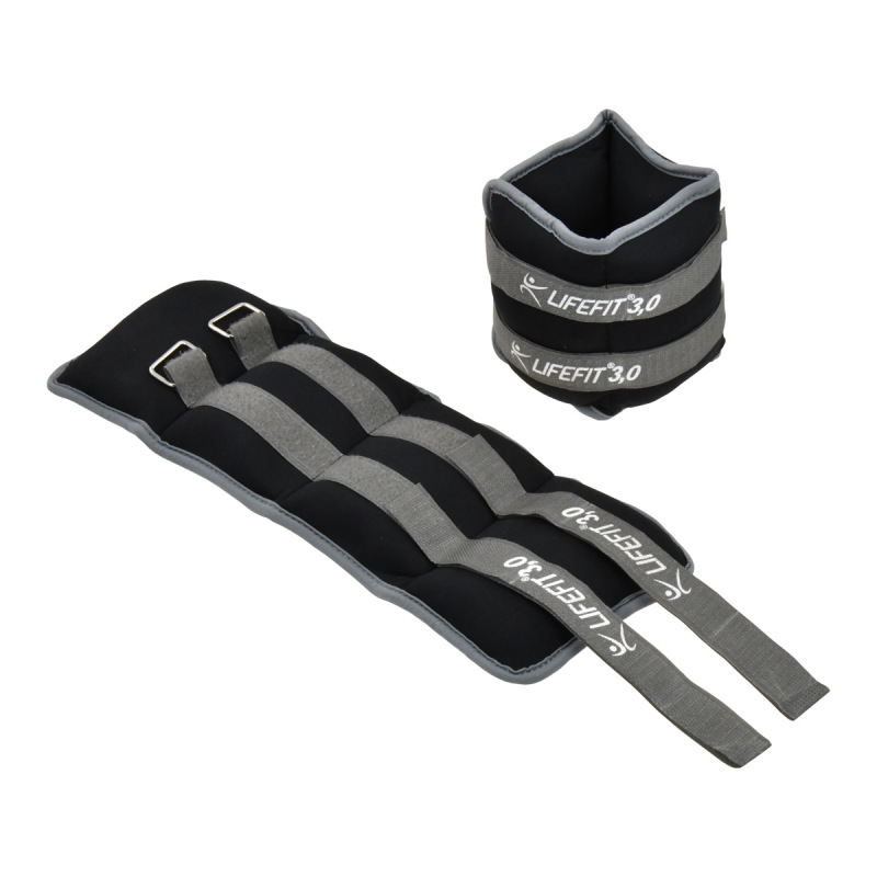 Neoprénová záťaž LIFEFIT členok/zápästie S2 2x3,0kg, čierna