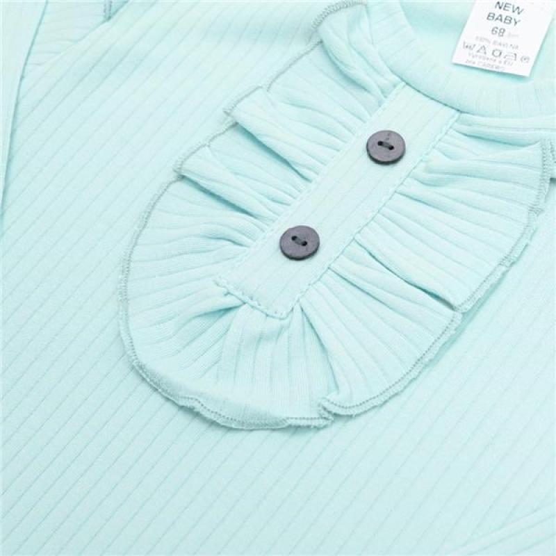 Dojčenské body New Baby Stripes ľadovo modré 62 (3-6m)