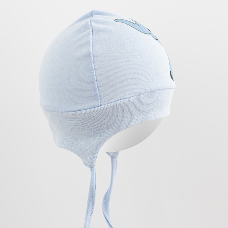 Bavlnená dojčenská čiapočka New Baby Happy Elephant blue 56/62 1