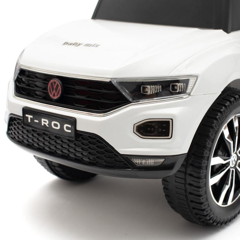 Detské odrážadlo s vodiacou tyčou Baby Mix VOLKSWAGEN T-ROC biele