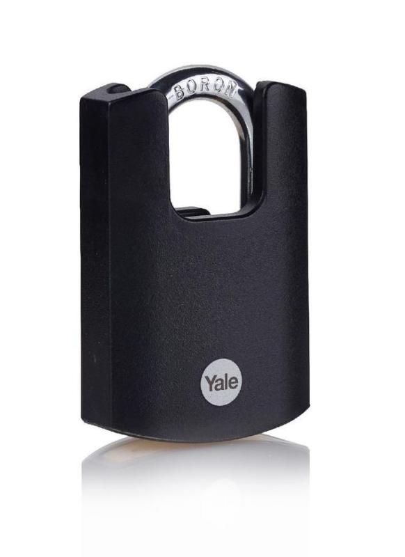 Zámok Yale Y121B/40/125/1, High Security, visiaci, čierny, 46 mm, 3 kľúče