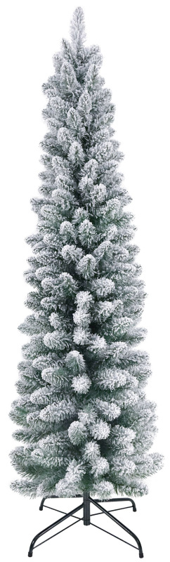 Stromček MagicHome Vianoce Claus, jedľa zasnežená, kovový stojan, 180 cm