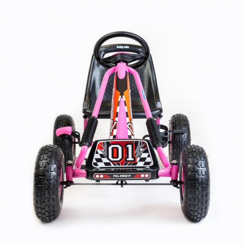 Detská šliapacia motokára Go-kart Baby Mix Razor ružová